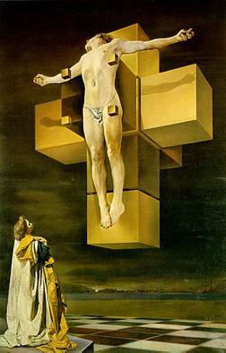 Crucifixion (Corpus Hypercubus) by Salvador Dalí