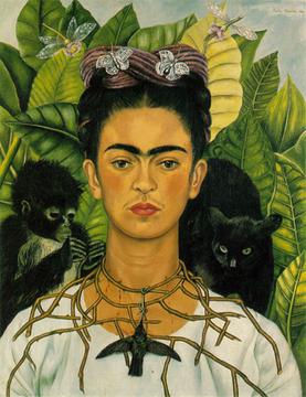 Self-Portrait with Thorn Necklace by Frida Kahlo