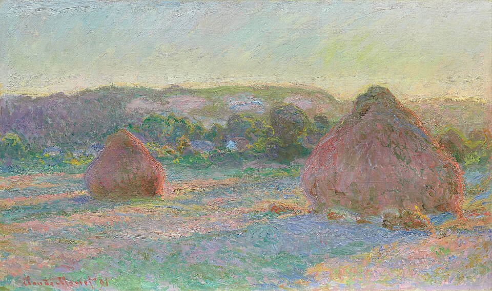 Haystacks by Claude Monet